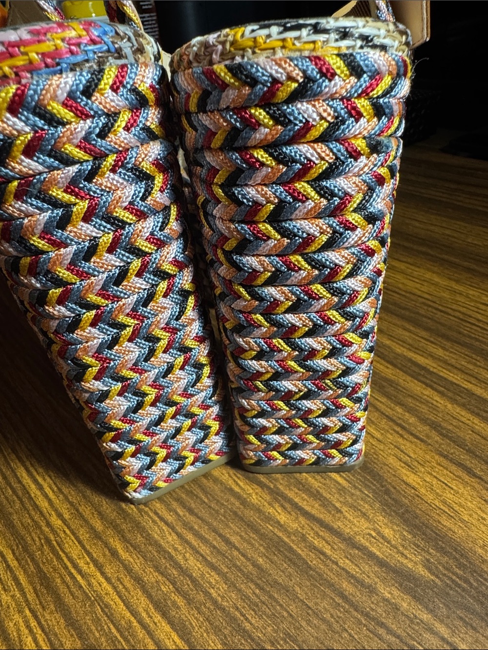 Jessica Simpson Multicolor Braided Platform Sandals - Picture 3 of 3